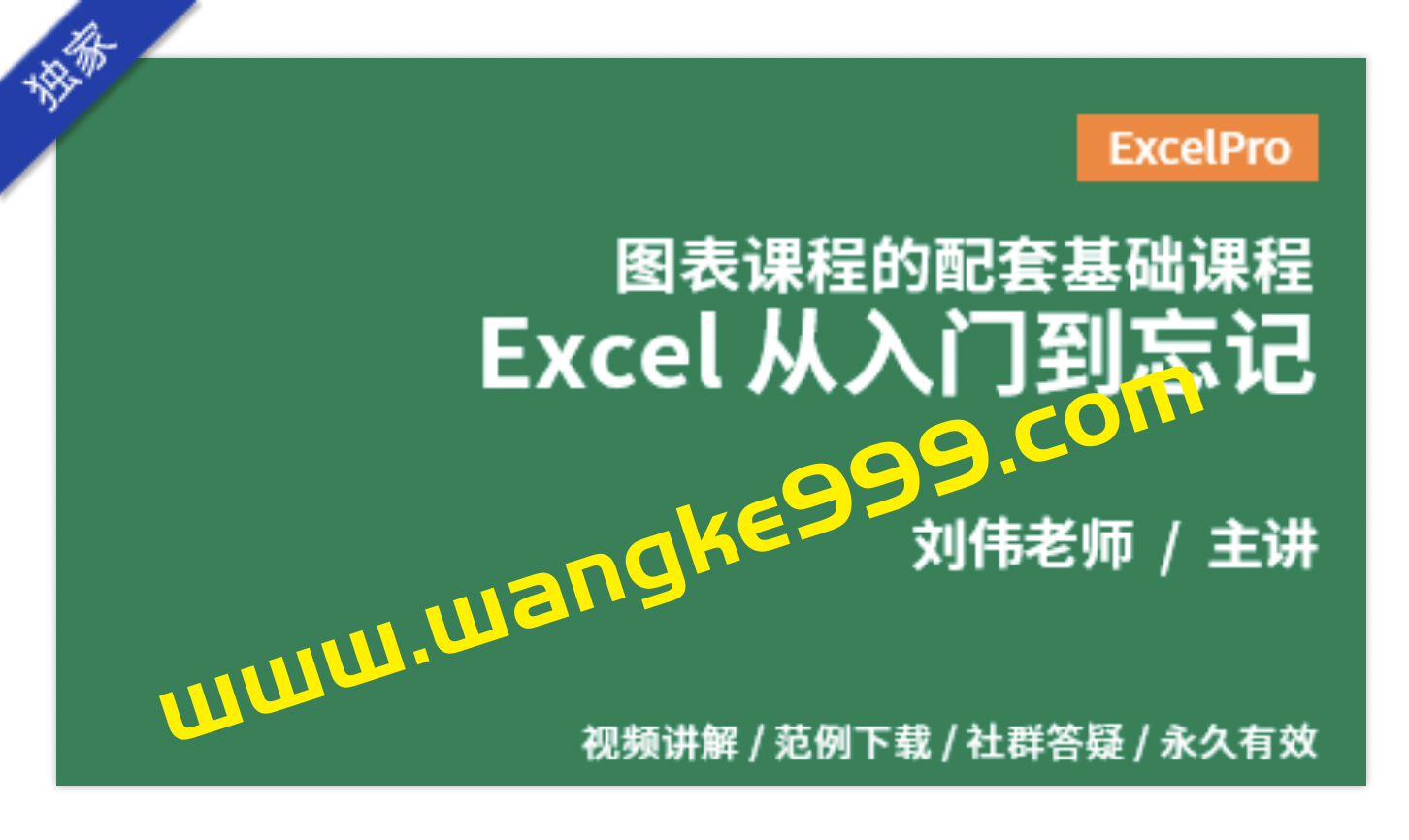 刘伟《Excel从入门到忘记》：图标课程的配套基础课程插图