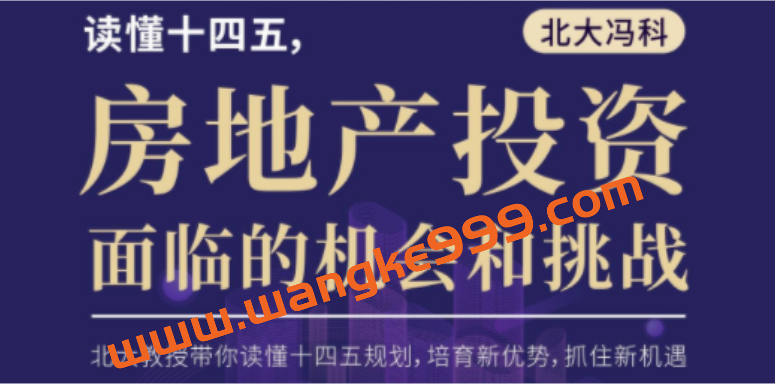 冯科：读懂十四五，房地产投资面临的机会和挑战插图