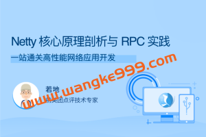 若地《Netty核心原理剖析与RPC实践》：一站通关高性能网络应用开发