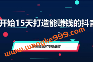 抖音短视频实战训练营第1期：从0开始15天打造能赚钱的抖音号（抖音账号定位）