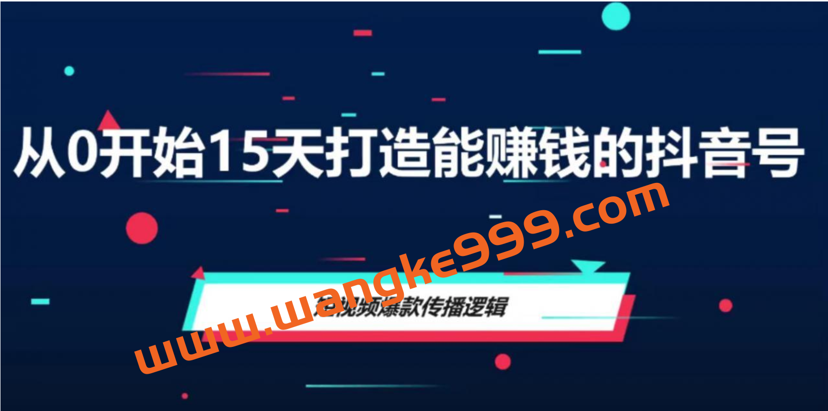 抖音短视频实战训练营第1期：从0开始15天打造能赚钱的抖音号（抖音账号定位）插图