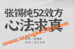 灵兰中医宋伯衫《张锡纯52效方心法求真》