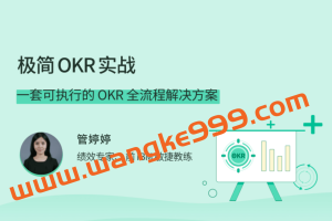 管婷婷《极简 OKR 实战》：一套可执行的 OKR 全流程解决方案