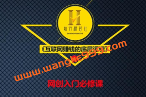 知行客《互联网赚钱的底层逻辑》：网创入门必修课