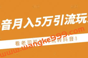 老古董说项目《我抖音月入5万玩法》：看老司机如何玩转抖音