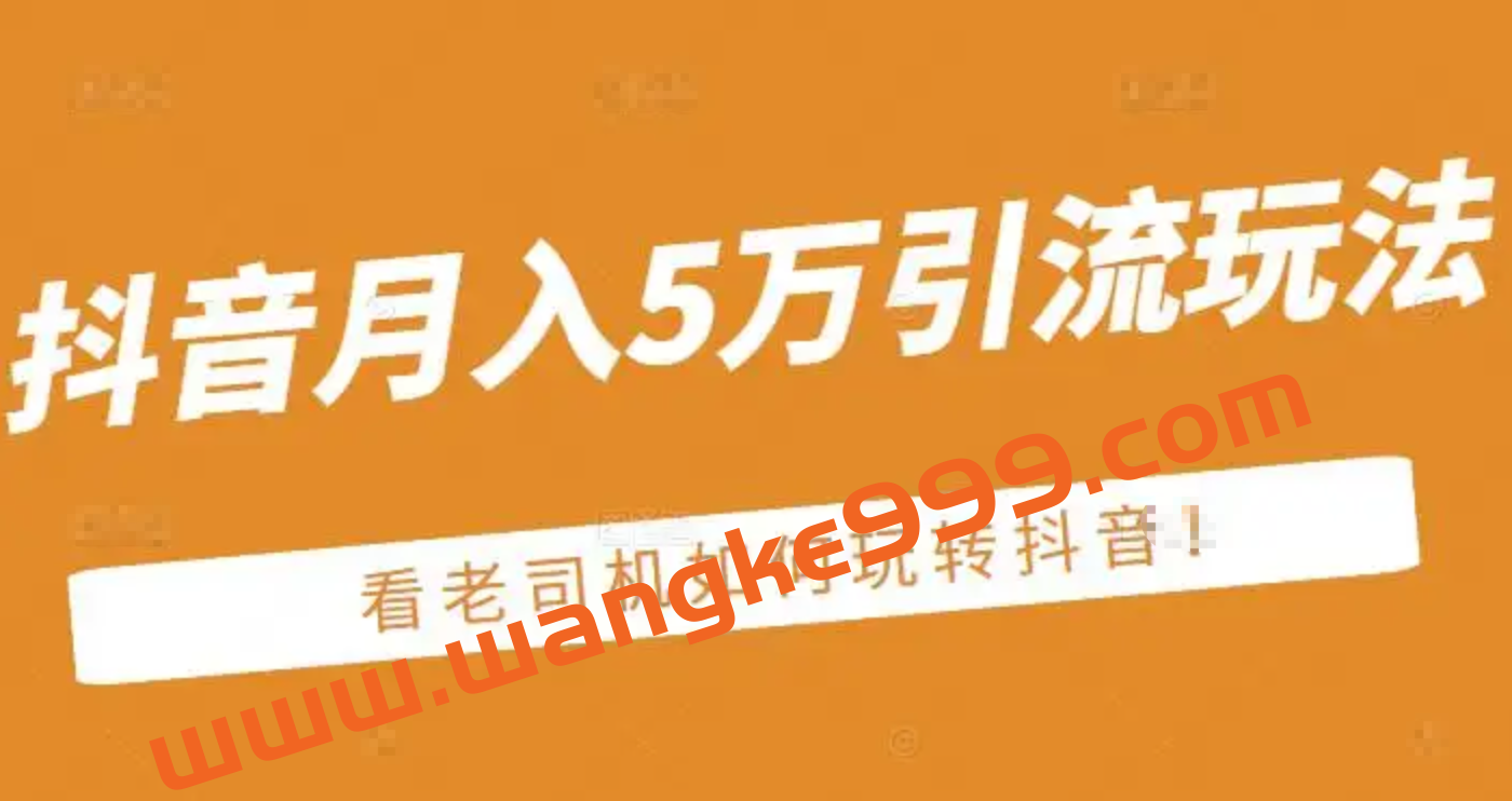 老古董说项目《我抖音月入5万玩法》：看老司机如何玩转抖音插图