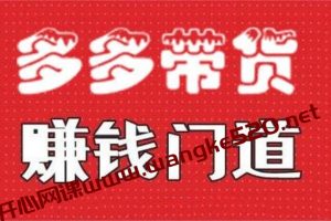 小圈帮《拼多多视频带货项目》：拼多多规则没有抖音那么严