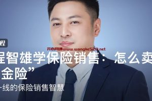 跟程智雄学保险销售：怎么卖“年金险” 来自一线的保险销售智慧