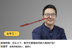 张继学《新潮传媒：巨头之下，数字化管理如何助手高效扩张》