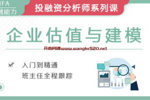 华尔街学堂《企业估值与建模》：投融资分析师系列课