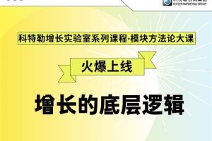 科特勒《增长的底层逻辑》：科特勒增长实验室系列课程·模块方法论大课