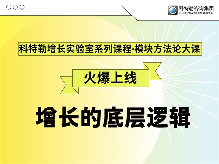 科特勒《增长的底层逻辑》：科特勒增长实验室系列课程·模块方法论大课插图