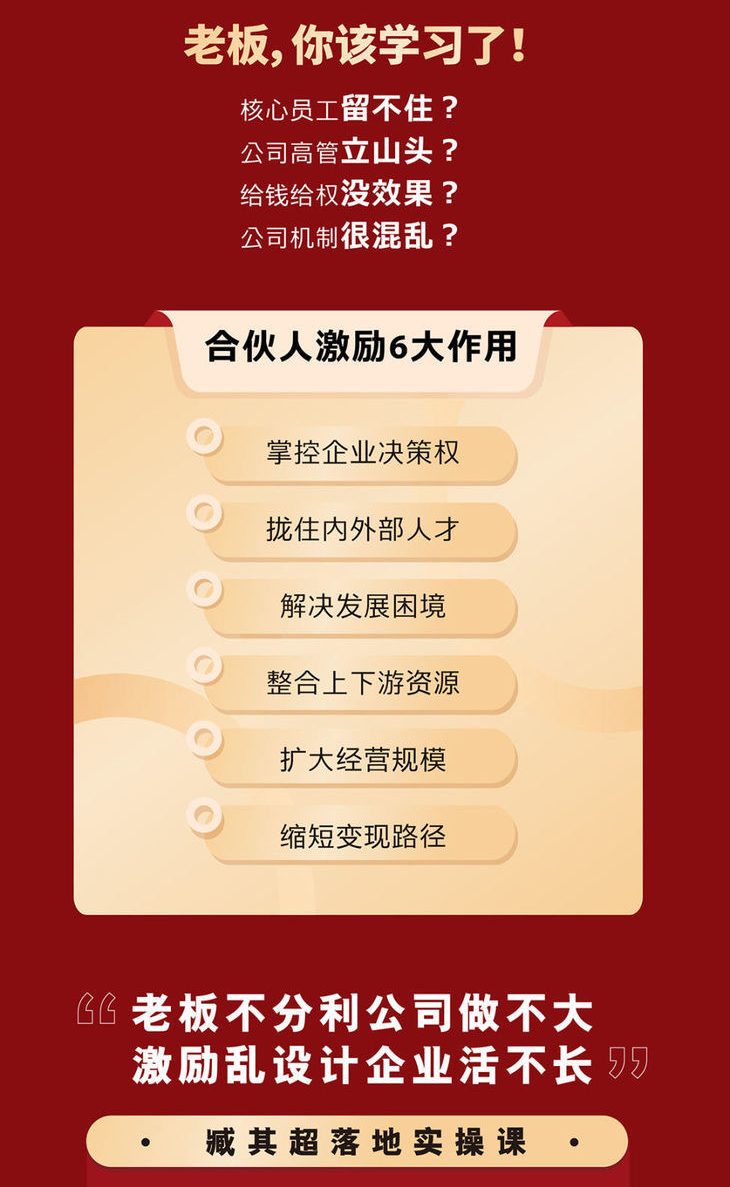 三藏资本股权：臧其超股权激励与机制设计 合伙人激励机制设计 完整视频课程插图1