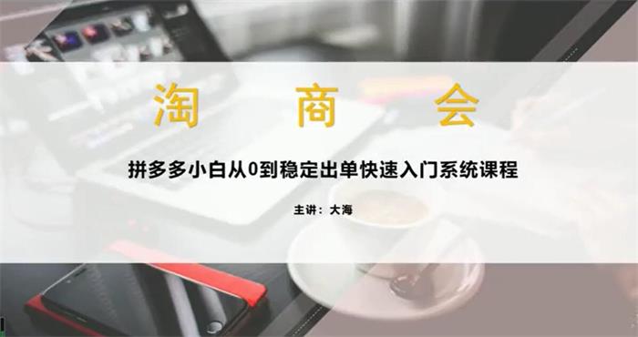 大海《淘商会》：拼多多小白从0到稳定出单，快速入门系统课程插图