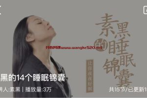 素黑《素黑的14个睡眠锦囊》：晚安美好生活，让你夜夜好眠