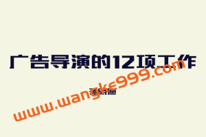 孙晓迪《广告导演的12项工作》入门基础教程视频