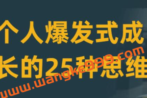 粥左罗 《个人爆发式成长的25种思维》