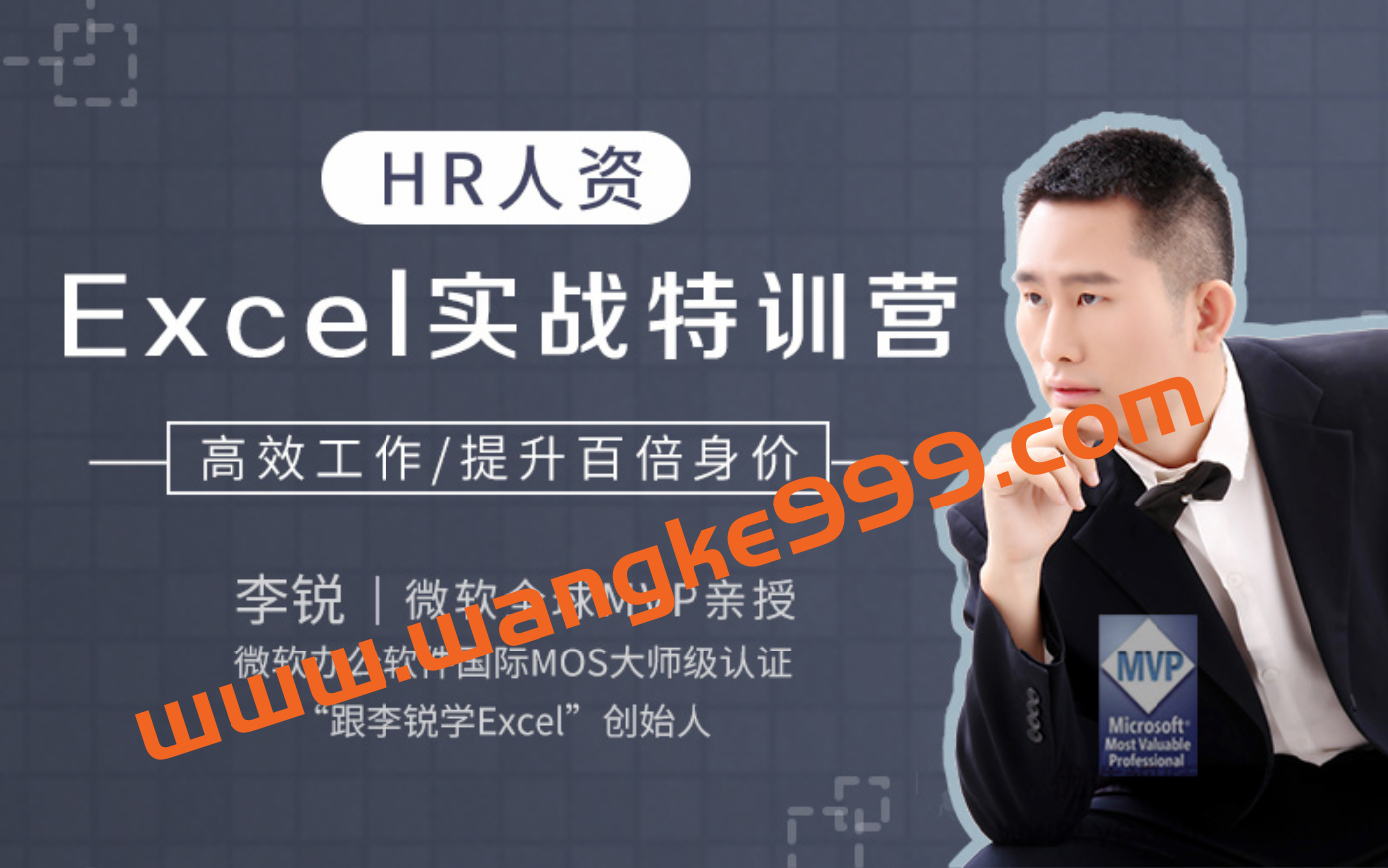 微软全球MVP·李锐《HR人资Excel实战特训营》：高效工作，快速提升百倍身价插图