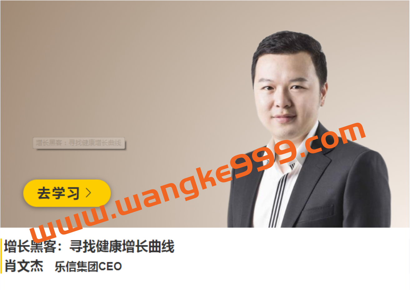 乐信集团CEO·肖文杰《增长黑客：寻找健康增长曲线》插图