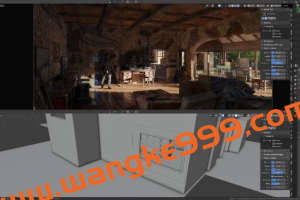 Blender游戏场景室内环境材质渲染教程【画质高清只有视频】