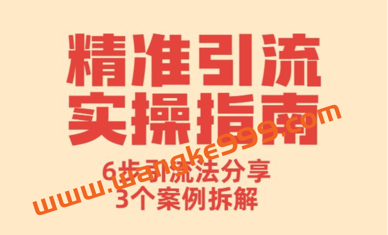 精准引流实操指南，6步引流法分享，3个案例拆解（完整版）插图