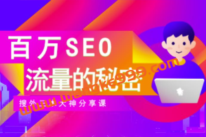 SEO实操培训：玩转百万SEO流量，助力站长快速提升流量（搜外三木大神分享课）