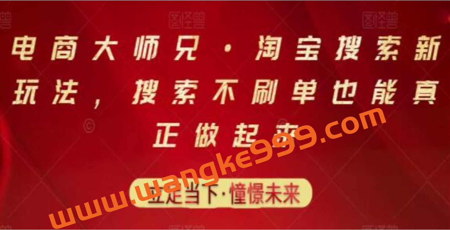 电商大师兄《淘宝搜索新玩法》搜索不刷单也能真正做起来插图