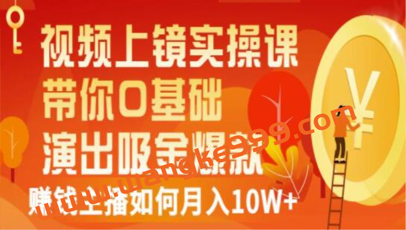 《视频上镜实操课》带你0基础演出吸金爆款，赚钱主播如何月入10W+插图