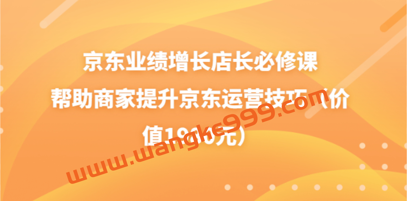 京东业绩增长店长必修课插图