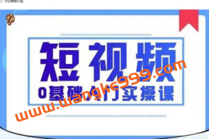 2021短视频0基础入门实操课：新手必学，快速帮助你从小白变成高手