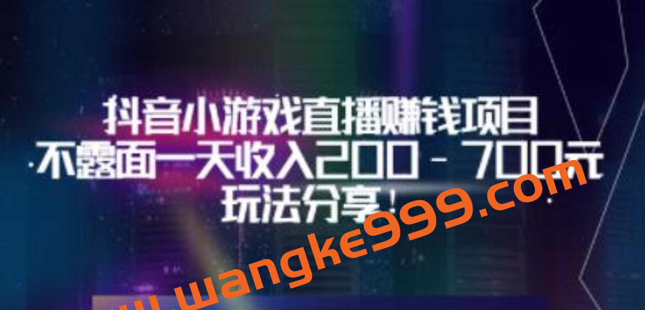 《抖音小游戏直播赚钱项目》不露面一天收入200-700元，玩法分享插图