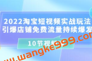 《淘宝短视频实战玩法》引爆店铺免费流量持续爆发