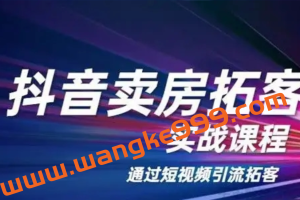 老陈·抖音卖房拓客实战课程：通过短视频引流拓客