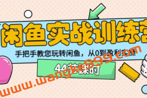 卓让教育闲鱼实战训练营：手把手教您玩转闲鱼，从0到盈利实操