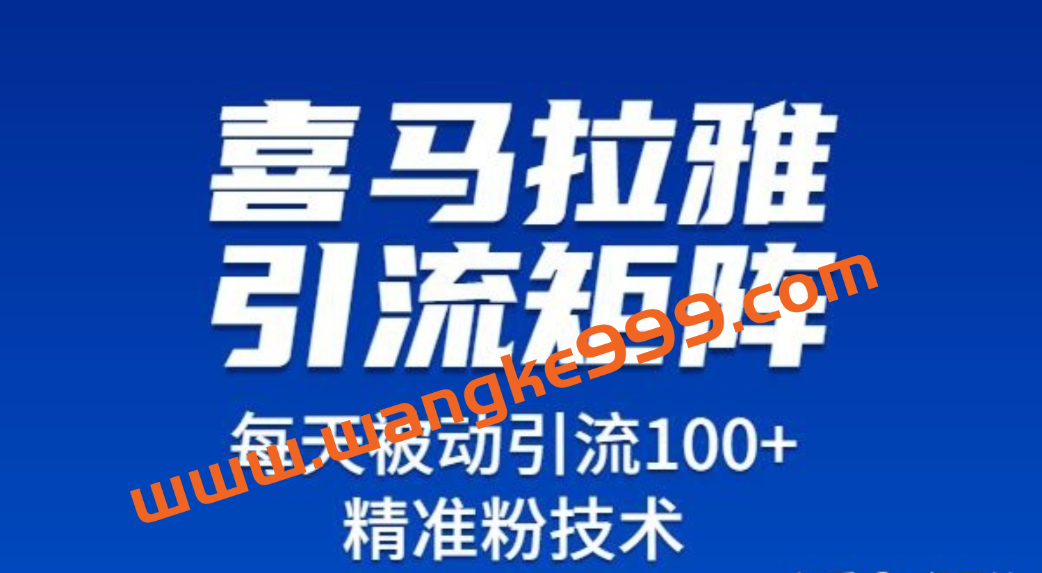 玩转喜马拉雅引流矩阵，每天被动引流100+精准粉技术