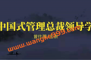 曾仕强《中国式管理：总裁领导学》视频讲座