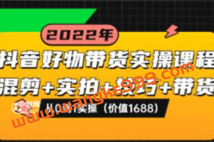 陈奶爸《抖音好物带货实操课程》混剪+实拍+技巧+带货，从0到1实操