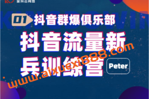 peter《抖音流量新兵训练营》