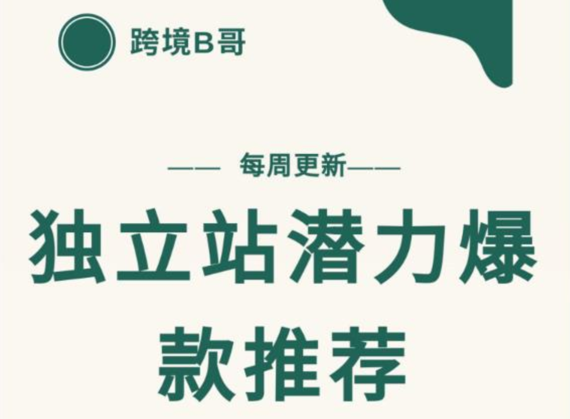 【跨境B哥】独立站潜力爆款选品推荐，测款出单率高达百分之80插图