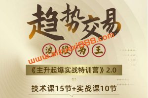 一休《主升浪起爆特训营2.0》