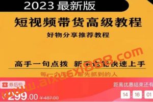 2023短视频好物分享带货，好物带货高级教程，高手一句点拨，新手也能快速上手