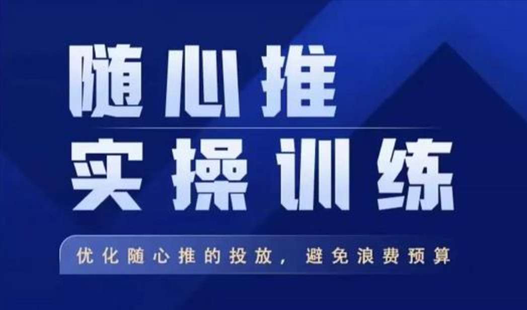 飞哥·随心推实操训练，优化随心推投放，避免浪费预算插图