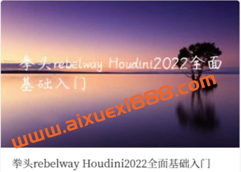 拳头rebelway Houdini2022全面基础入门插图