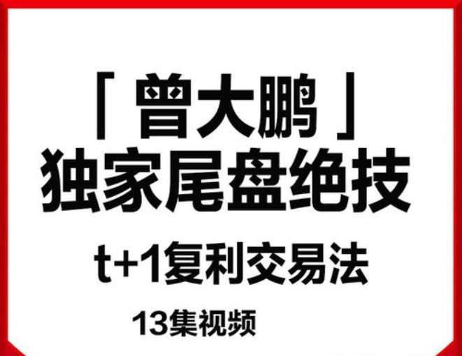 曾大鹏财经 独家尾盘绝技 t+1复利交易法插图