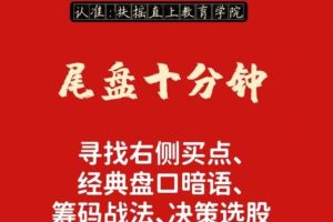 【老鹰实盘、尾盘十分钟】仙人指路技术课教学视频