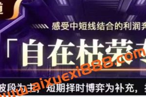 2023年11月和讯财经自在枯荣专栏 枯荣自有道视频