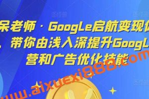 呆呆老师·Google启航变现体系课，带你由浅入深提升Google运营和广告优化技能