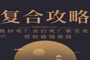 天边的老白《复合攻略》全网最详细的挽回课