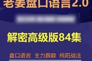 【老姜】2021年老姜盘口语言解密2.0 高级版84集