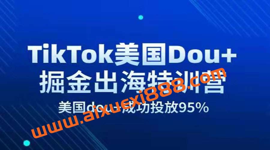 TikTok美国Dou+掘金出海特训营，美国dou+成功投放95%插图